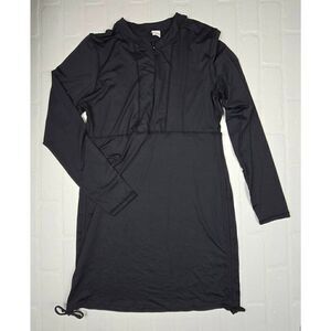 Unbranded Black 1/2 ZipUp Swim Cover up XXL